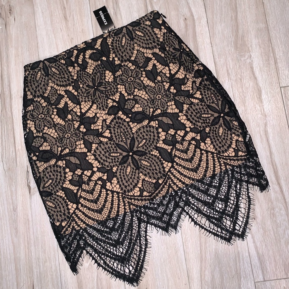 Lace Overlay Skirt